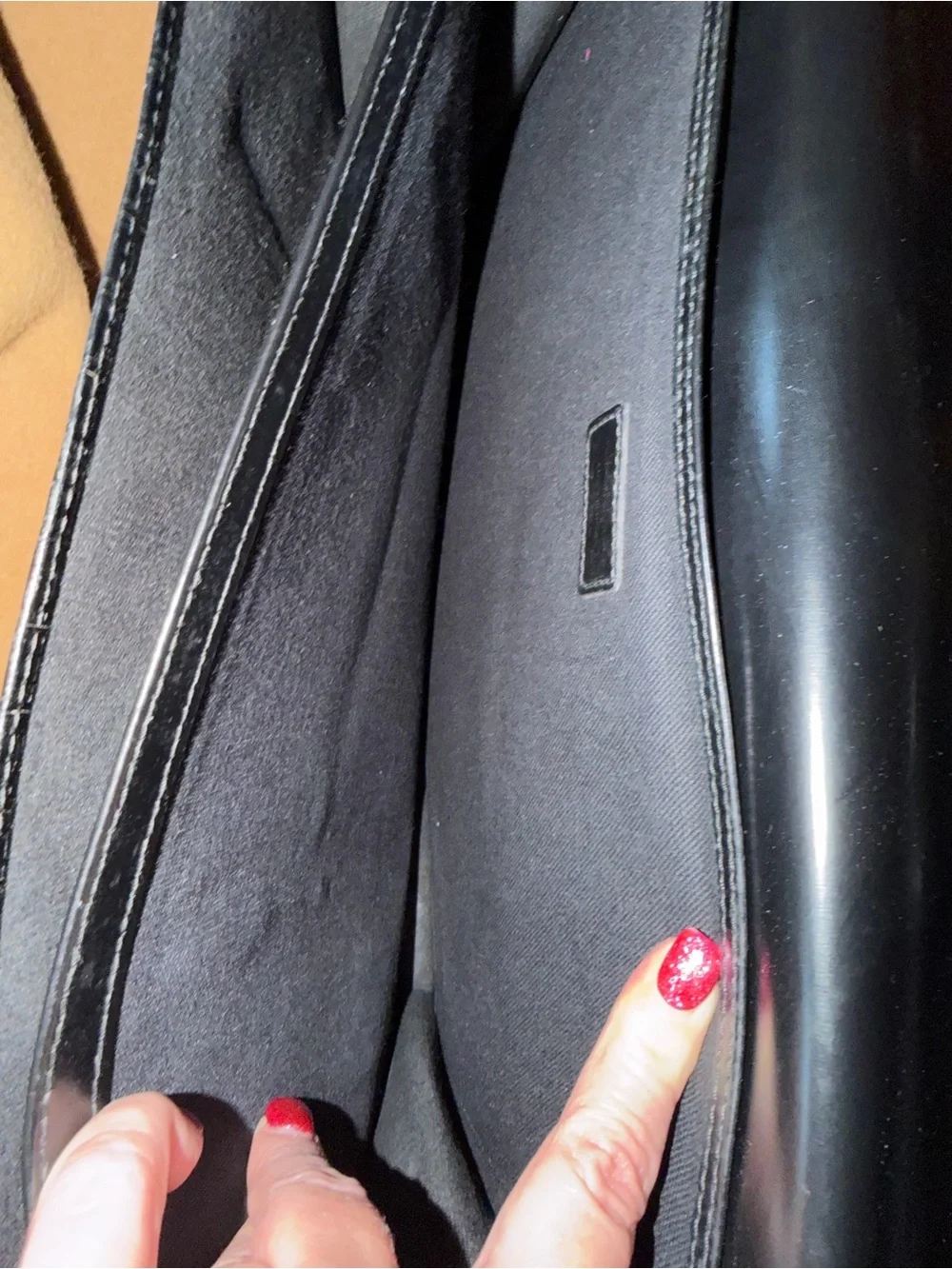 Salvatore Ferragamo Black Leather Business Bag, w/Double Handles & X-body Chain
